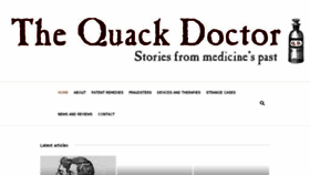 What Thequackdoctor.com website looked like in 2018 (5 years ago)