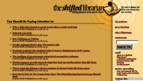 What Theshiftedlibrarian.com website looked like in 2018 (5 years ago)
