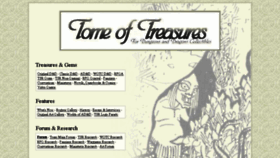 What Tomeoftreasures.com website looked like in 2018 (5 years ago)