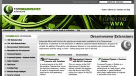 What Topdreamweaverextensions.com website looked like in 2018 (5 years ago)