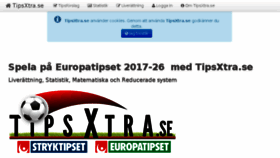 What Tipsxtra.se website looked like in 2018 (5 years ago)