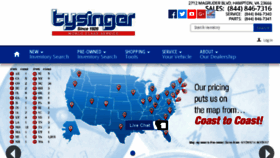 What Tysinger.com website looked like in 2018 (5 years ago)