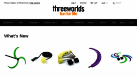 What Threeworlds.com.au website looked like in 2018 (5 years ago)