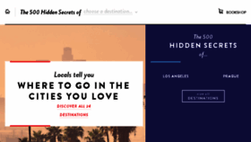 What The500hiddensecrets.com website looked like in 2018 (5 years ago)