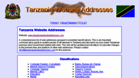 What Tanzaniawebsiteaddresses.com website looked like in 2018 (5 years ago)