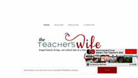 What Theteacherswife.com website looked like in 2018 (5 years ago)