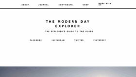 What Themoderndayexplorer.com website looked like in 2018 (5 years ago)