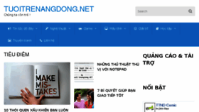 What Tuoitrenangdong.net website looked like in 2018 (5 years ago)