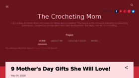 What Thecrochetingmom.com website looked like in 2018 (5 years ago)