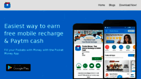 What The-pocket-money.com website looked like in 2018 (5 years ago)