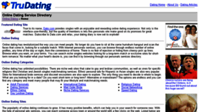 What Trudating.com website looked like in 2018 (5 years ago)