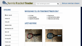 What Tennisrackettrader.com website looked like in 2018 (5 years ago)