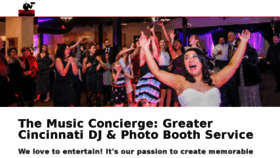 What Themusicconcierge.com website looked like in 2018 (5 years ago)