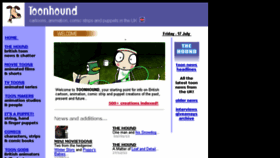 What Toonhound.com website looked like in 2018 (5 years ago)