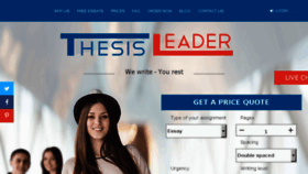What Thesisleader.com website looked like in 2018 (5 years ago)