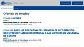 What Trabajaconnosotros.fundaciondiagrama.es website looked like in 2018 (5 years ago)