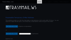 What Trashmail.ws website looked like in 2018 (5 years ago)