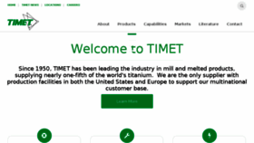 What Timet.com website looked like in 2018 (5 years ago)