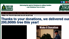 What Treesfortroops.org website looked like in 2018 (5 years ago)