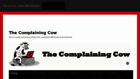 What Thecomplainingcow.co.uk website looked like in 2018 (5 years ago)