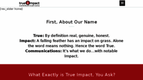 What Trueimpactcommunications.com website looked like in 2018 (5 years ago)