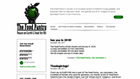 What Thefoodpantry.org website looked like in 2018 (5 years ago)