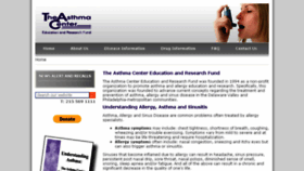 What Theasthmacenter.org website looked like in 2018 (7 years ago)