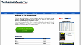 What Theairportgame.com website looked like in 2018 (5 years ago)