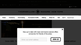What Thornwillow.com website looked like in 2018 (5 years ago)