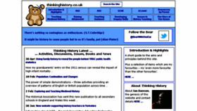 What Thinkinghistory.co.uk website looked like in 2018 (5 years ago)