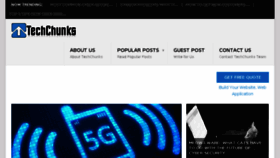 What Techchunks.com website looked like in 2018 (5 years ago)