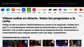 What Teleonlinedirecto.es website looked like in 2018 (5 years ago)