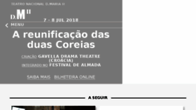 What Teatro-dmaria.pt website looked like in 2018 (5 years ago)