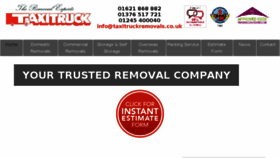 What Taxitruckremovals.co.uk website looked like in 2018 (5 years ago)