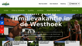 What Toerismewesthoek.be website looked like in 2018 (5 years ago)