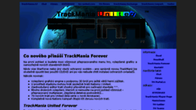 What Trackmania.cz website looked like in 2018 (5 years ago)