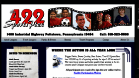 What The422sportsplex.com website looked like in 2018 (5 years ago)