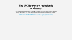 What Theuxbookmark.com website looked like in 2018 (5 years ago)