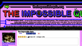 What Theimpossiblequiz.org website looked like in 2018 (5 years ago)