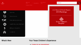 What Texaschildrenshospital.org website looked like in 2018 (5 years ago)