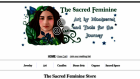 What Thesacredfeminine.com website looked like in 2018 (5 years ago)