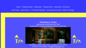 What Triangleyoga.com website looked like in 2018 (5 years ago)
