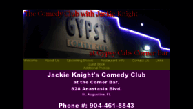 What Thegypsycomedyclub.com website looked like in 2018 (5 years ago)