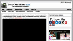 What Tonymolinaro.net website looked like in 2018 (5 years ago)