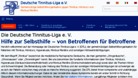 What Tinnitus-liga.de website looked like in 2018 (5 years ago)