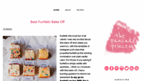 What Thepancakeprincess.com website looked like in 2018 (7 years ago)