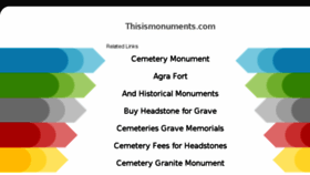 What Thisismonuments.com website looked like in 2018 (5 years ago)