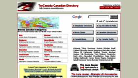 What Trycanada.com website looked like in 2018 (5 years ago)