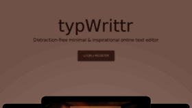 What Typwrittr.com website looked like in 2018 (5 years ago)