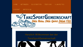 What Tanzsportgemeinschaft.de website looked like in 2018 (5 years ago)